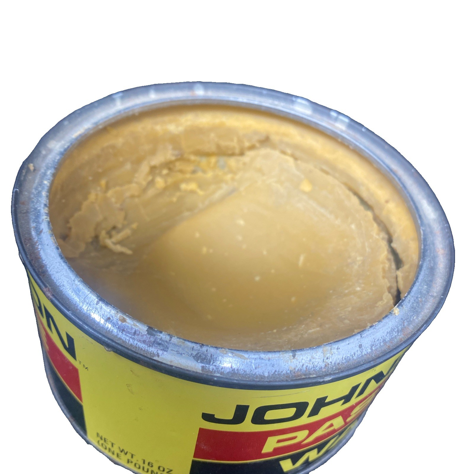 Vintage SC Johnson Wood Paste Wax 16 Oz Can Discontinued 60/70% Full