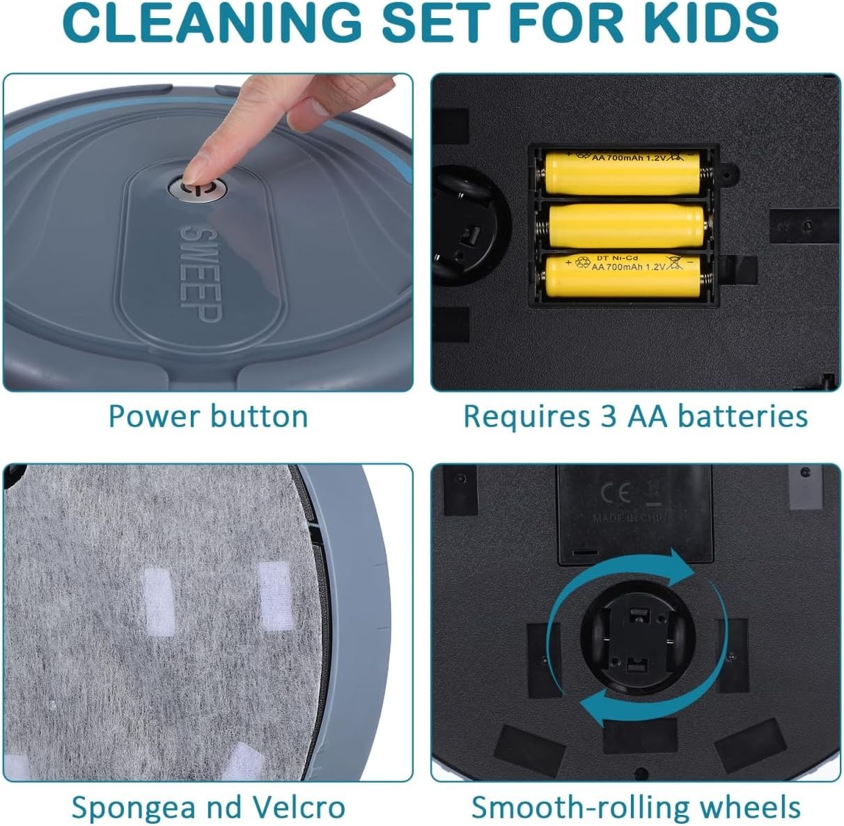 Kids Toy Handheld Vacuum Cleaner Role Play Toy for Kids Toddler Infant Boys