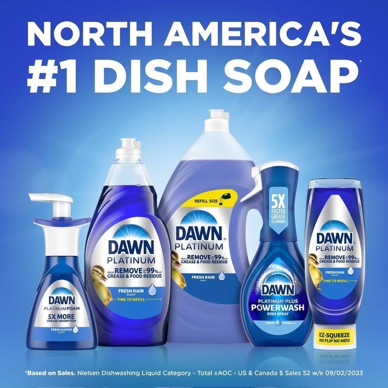 3 Pack Dish Soap Refill Fresh Scent Spray Cleaner 5X Grease Cutting Power New