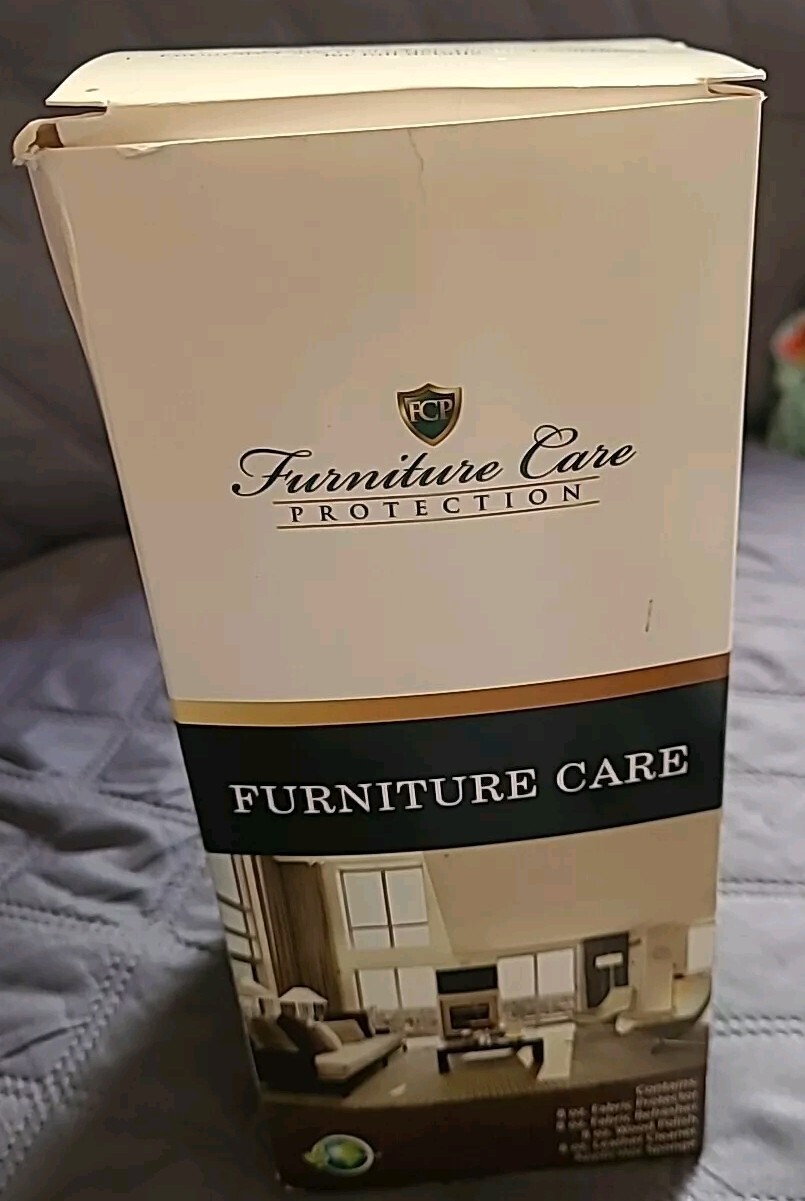 FURNITURE CARE PROTECTION Fabric/Refresher/Wood, Leather Polish Set New Open Box