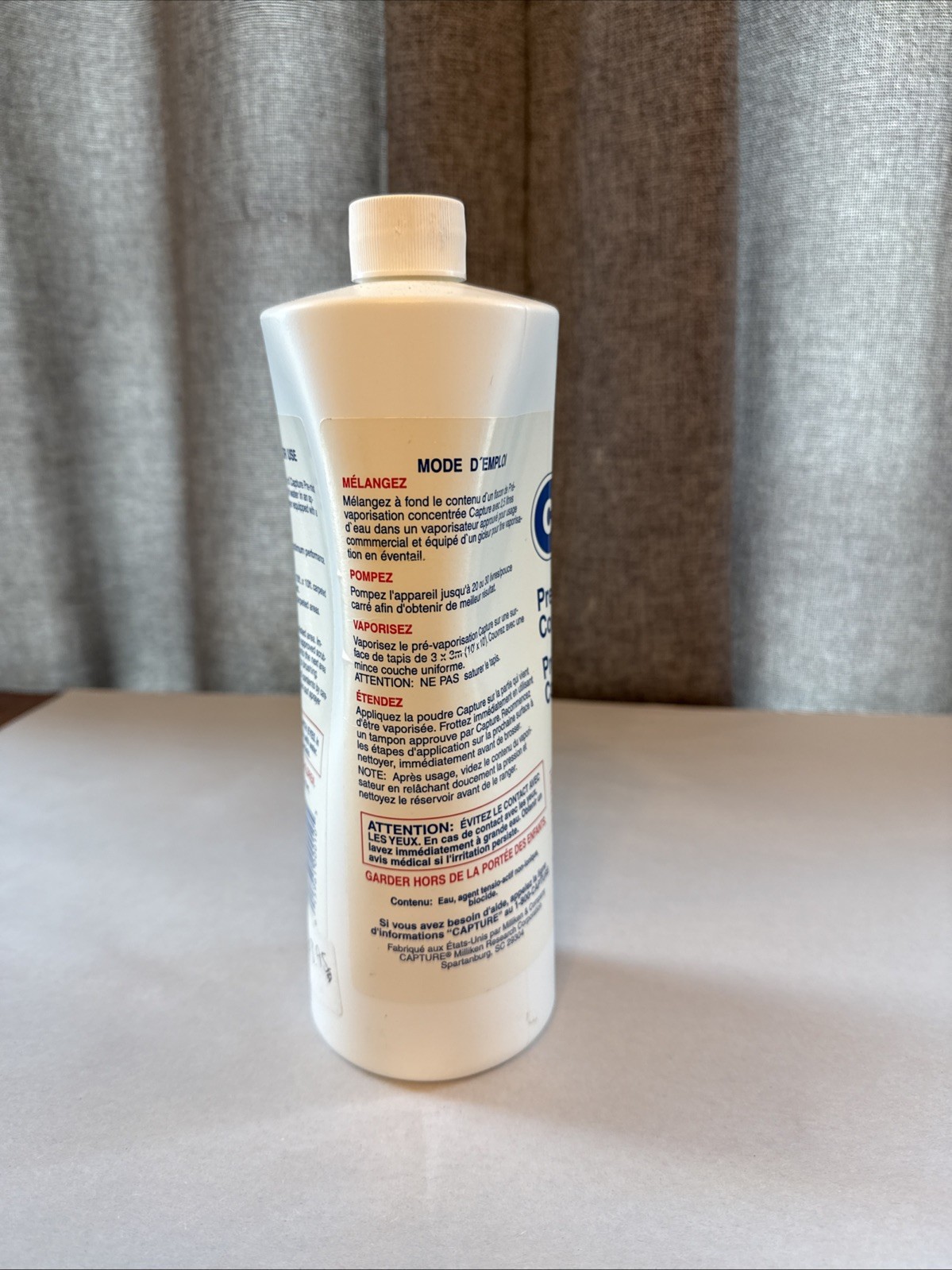 NEW Capture Pre-Mist Concentrate Carpet Cleaner Spray 1 quart 32 oz Pre-treat
