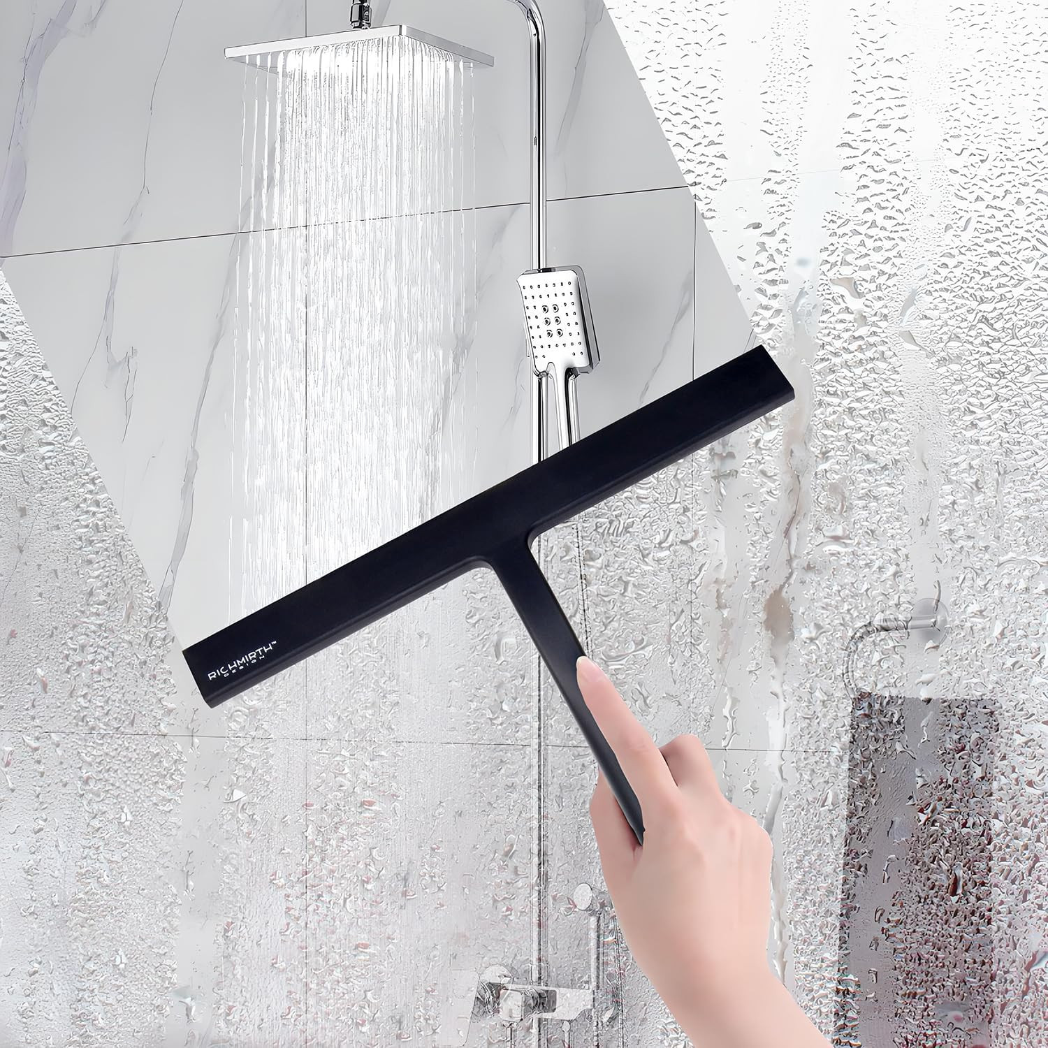 Silicone Rubber Blade & Hook Shower Window Squeegee 11″ in Width Silicone Car Sq