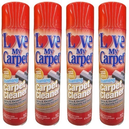 Love My Carpet Cleaner Foam Spray Vacuum Self Cleaning 4 Pack 9.7oz each