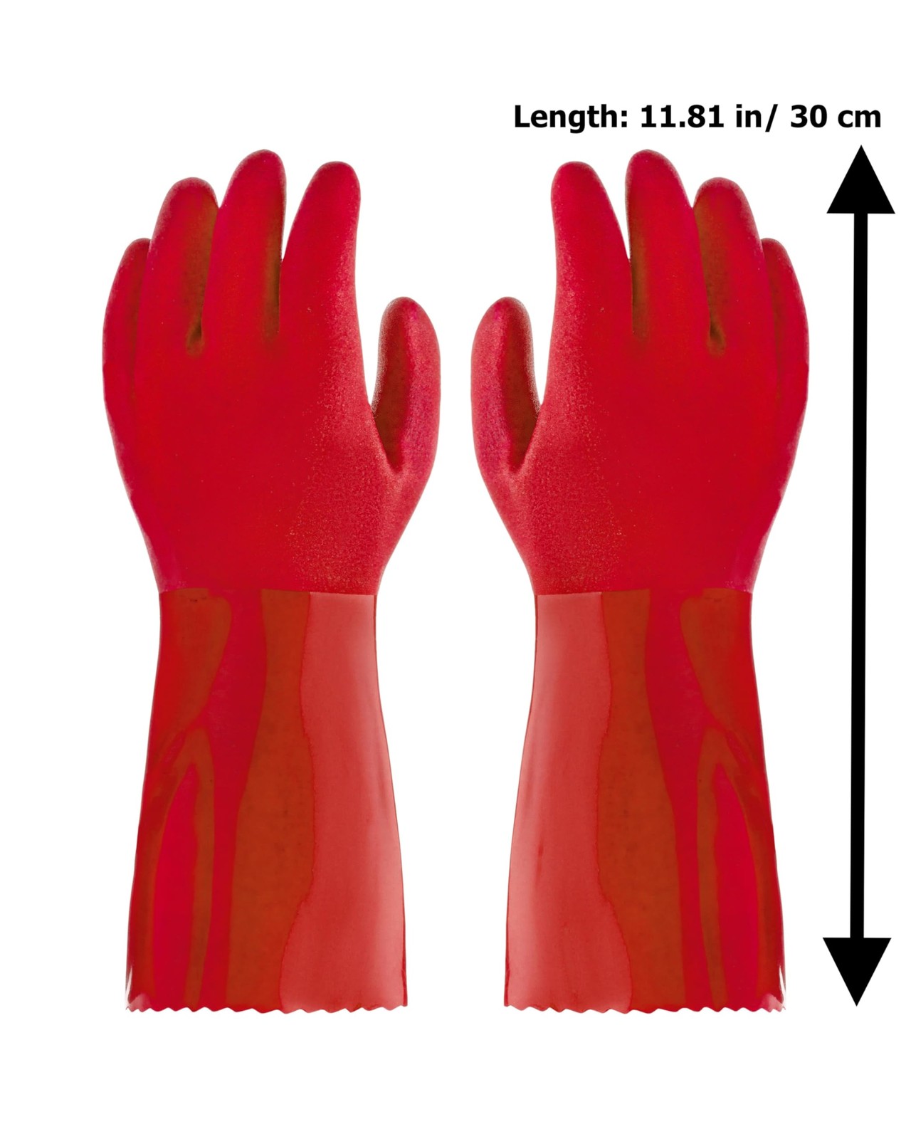 kitchen-star Ultimate Rubber Household PVC Gloves Medium (Pack of 1), Red