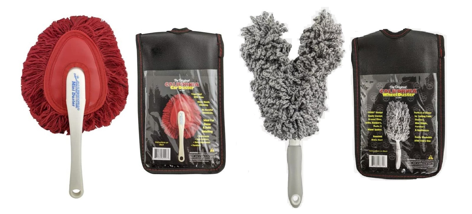 California Mini Car Duster + Wheel Duster with Case
