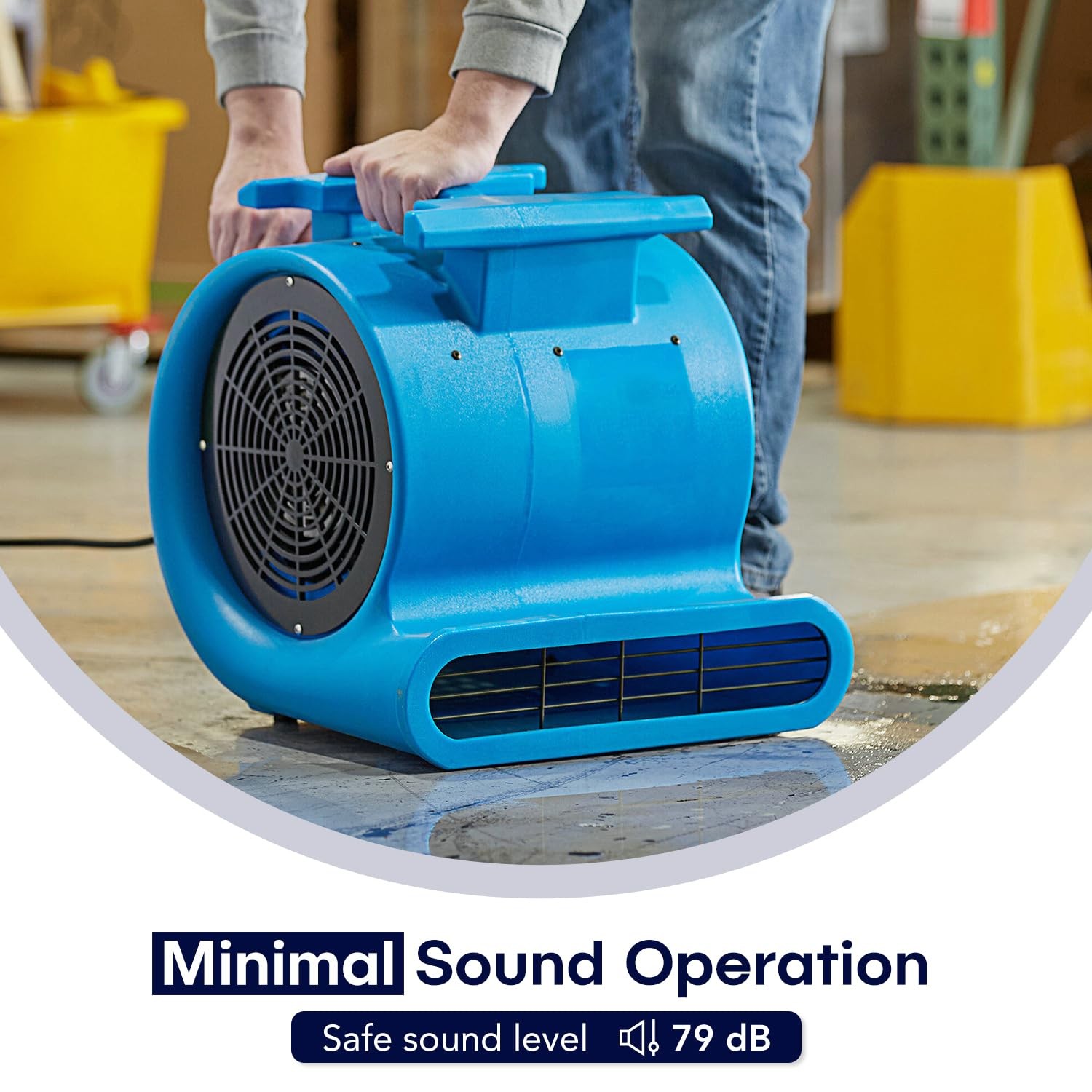 MOUNTO 3-Speed Air Mover 1HP 4000+ CFM Monster Floor Blower Carpet
