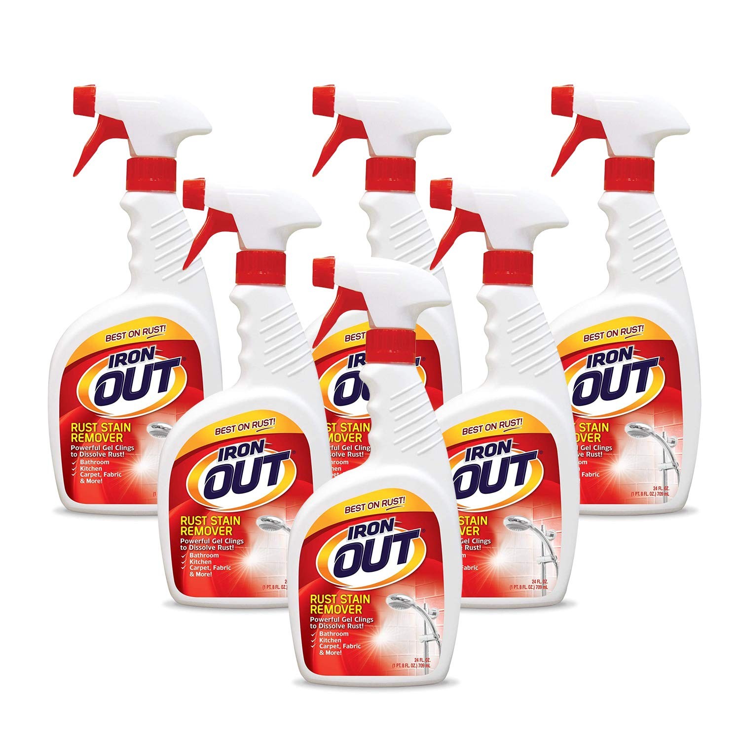 Rust Stain Remover Spray Gel for Bathrooms, Kitchens, and Appliances, 24 Oz