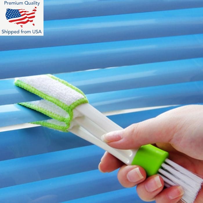 5x PCS – Portable Double End Car Vent Brush Dust Cleaner Window Air Con Blinds