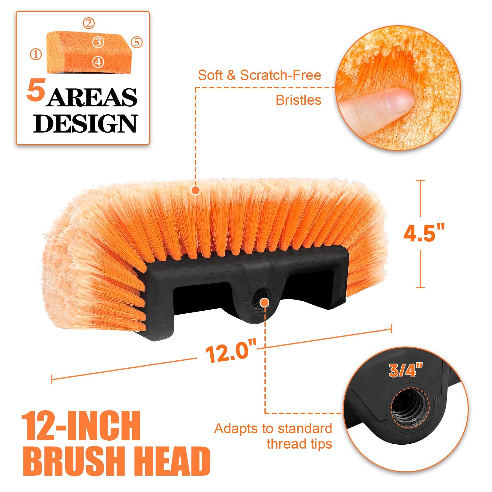 ARTIPOLY 20ft Reach Car Wash Brush with Long HandleCar Cleaning Kit with 412F…