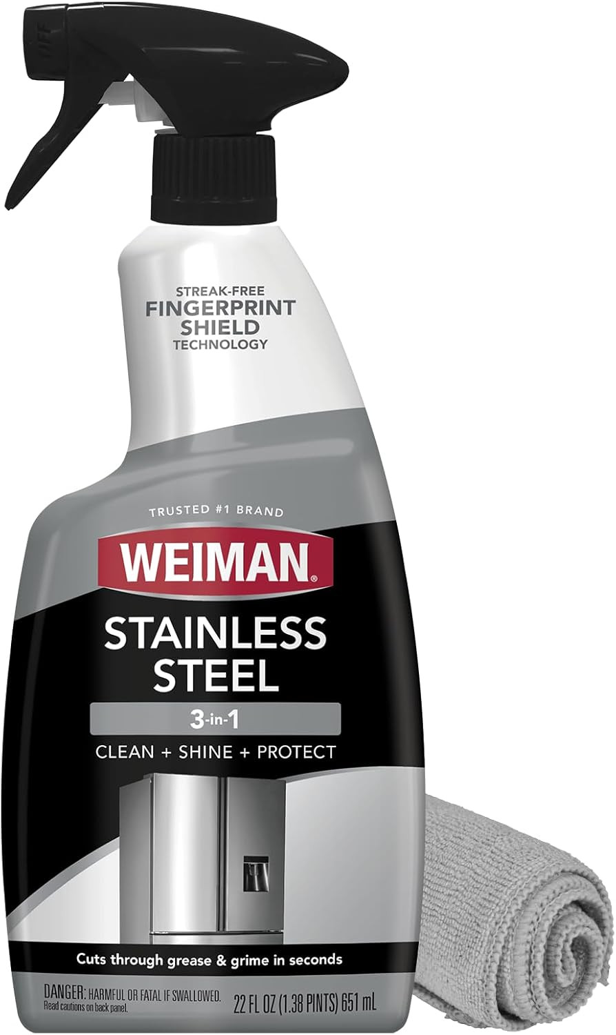 Stainless Steel Cleaner and Polish – Protects Appliances from Fingerprints and L