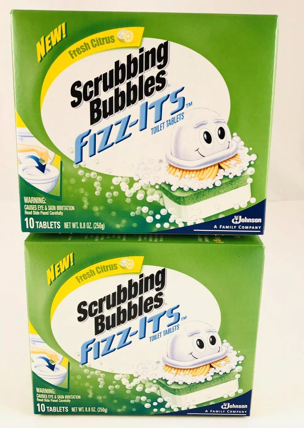Lot Of 2! Scrubbing Bubbles Fizz-Its 10 Toilet Tablets Fresh Citrus Discontinued