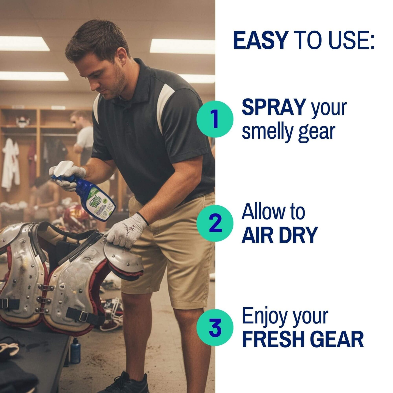 Sports Cleaner and Deodorizer – For Boxing Gloves, Sports Pads, Helmets, Gym …