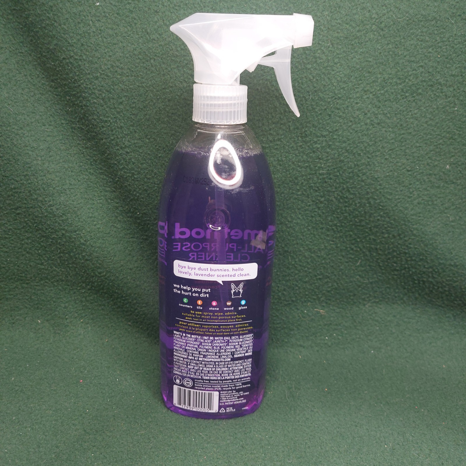 Method All-Purpose Multi-Surface Cleaner French Lavender 28oz. Spray Bottle