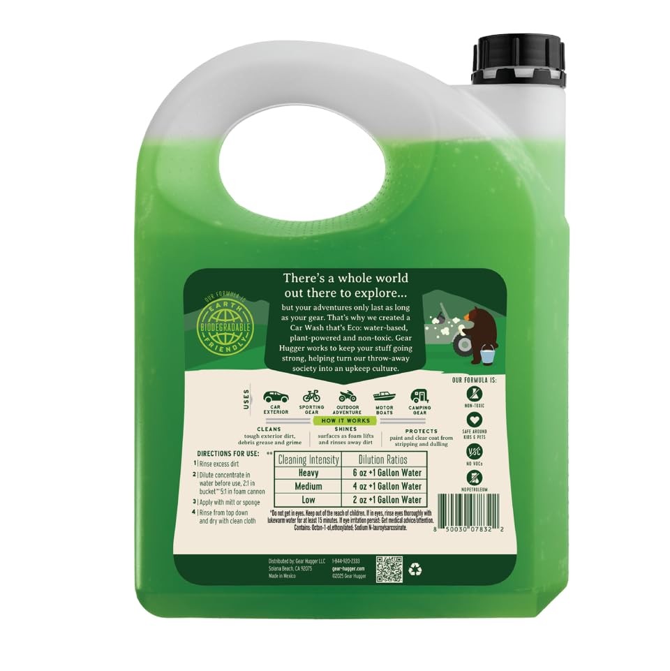 128 oz Car Wash Soap Gallon EcoFriendly Cleaner Biodegradable Auto Detailing