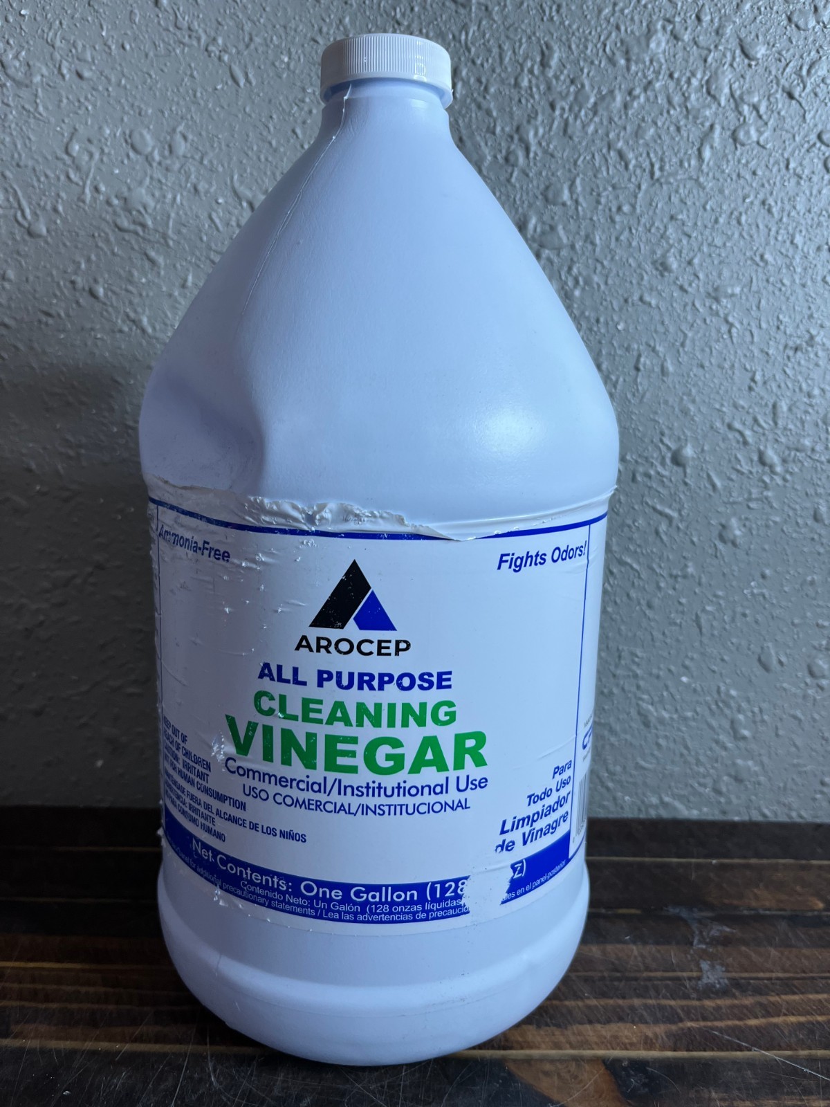 Arocep All Purpose Cleaning Vinegar Commercial Use One Gallon 128oz Ammonia Free