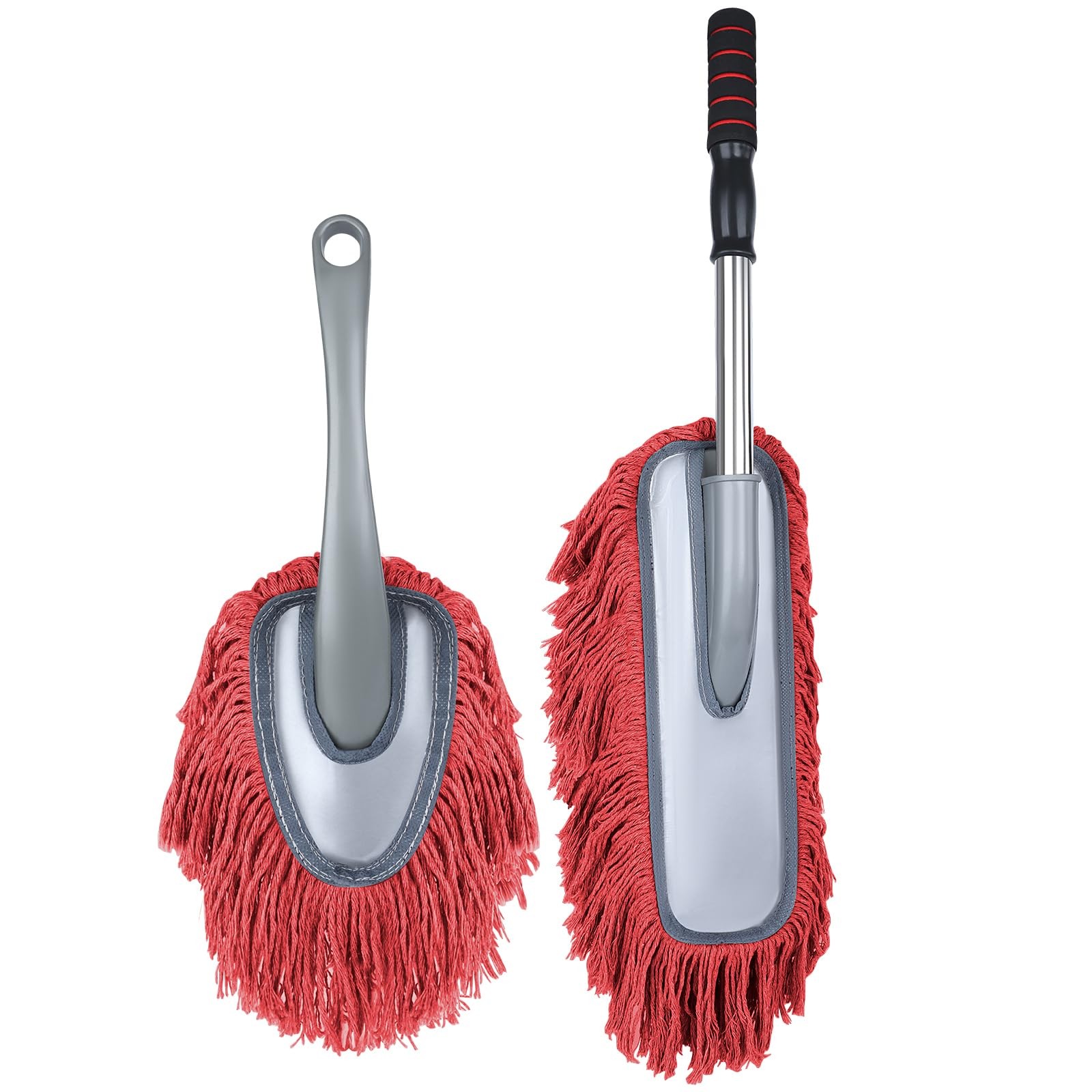 2 Pack Large Car Duster Exterior Scratch with Extendable Handle and Car Duste…