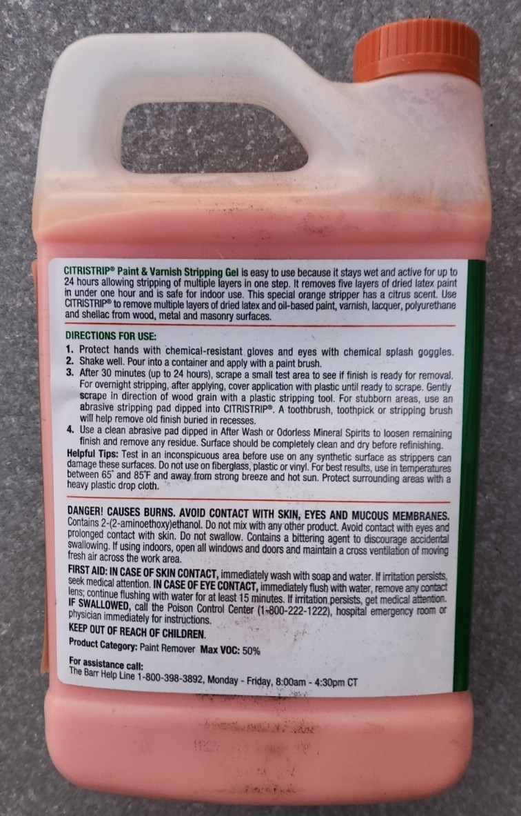 CitriStrip Paint and Varnish Stripper 1/2 gal – No. HCSG803