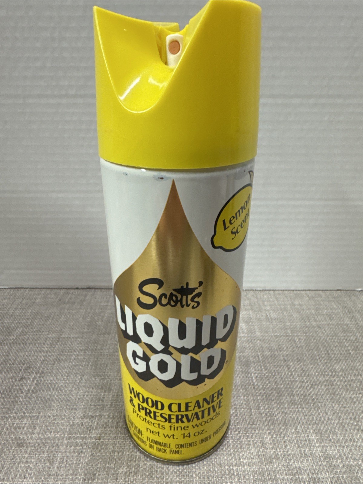 Rare Vintage Scott’s Liquid Gold 14 oz Lemon Scent Wood Cleaner Prop