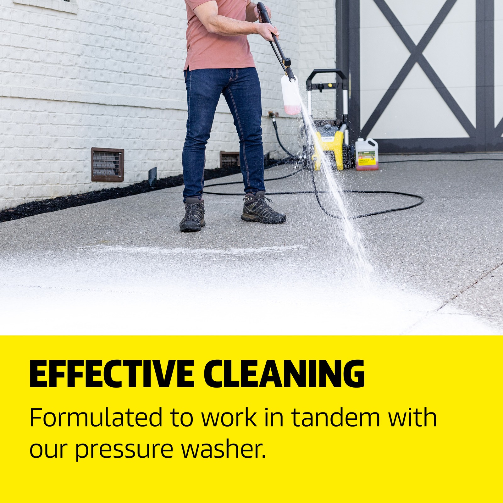Kärcher Pressure Washer Detergent, Concrete & Driveway Cleaner – 1 Gallon