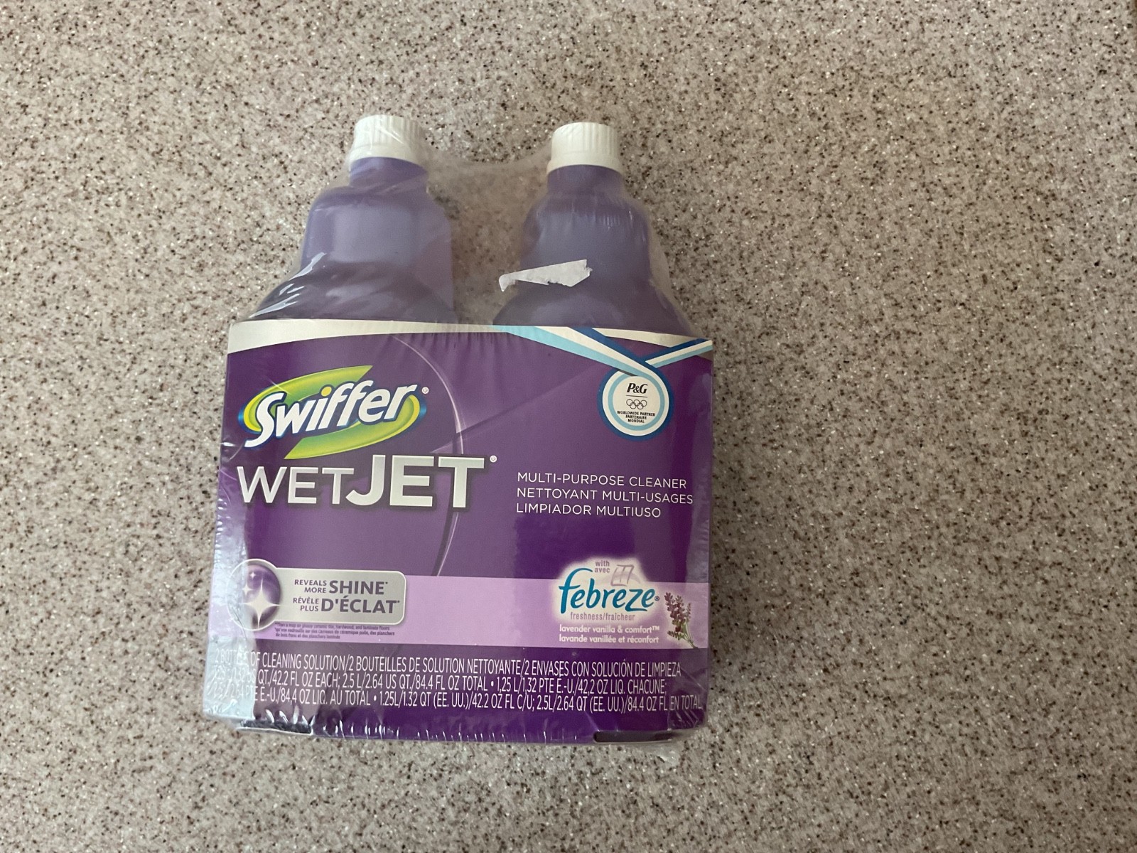 Wetjet Multi-Purpose Floor Cleaner Solution with Febreze Refill, Lavender Scent,