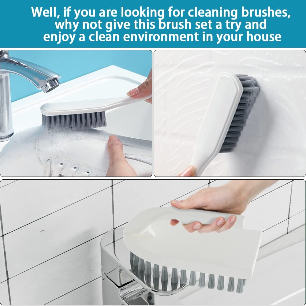 Cleaning Brush, Scrub Brush Set for Kitchen and Bathroom Household Use