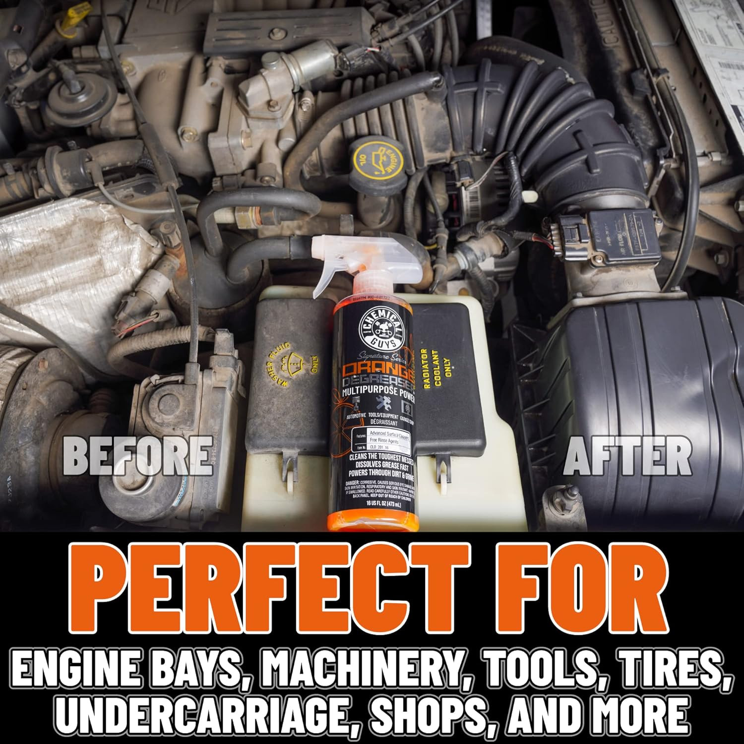 Signature Series Orange Degreaser Spray – Heavy Duty All Purpose Cleaner for Eng