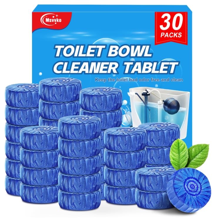 Toilet Bowl Cleaner Tablets Blue Toilet Tank Cleaners, Septic-Safe Hard Water…