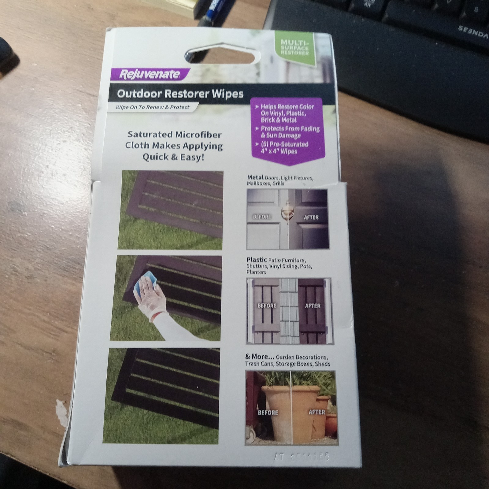 Rejuvenate Restorer Wipes 5 Pack Microfiber Outdoor Surface Cleaner