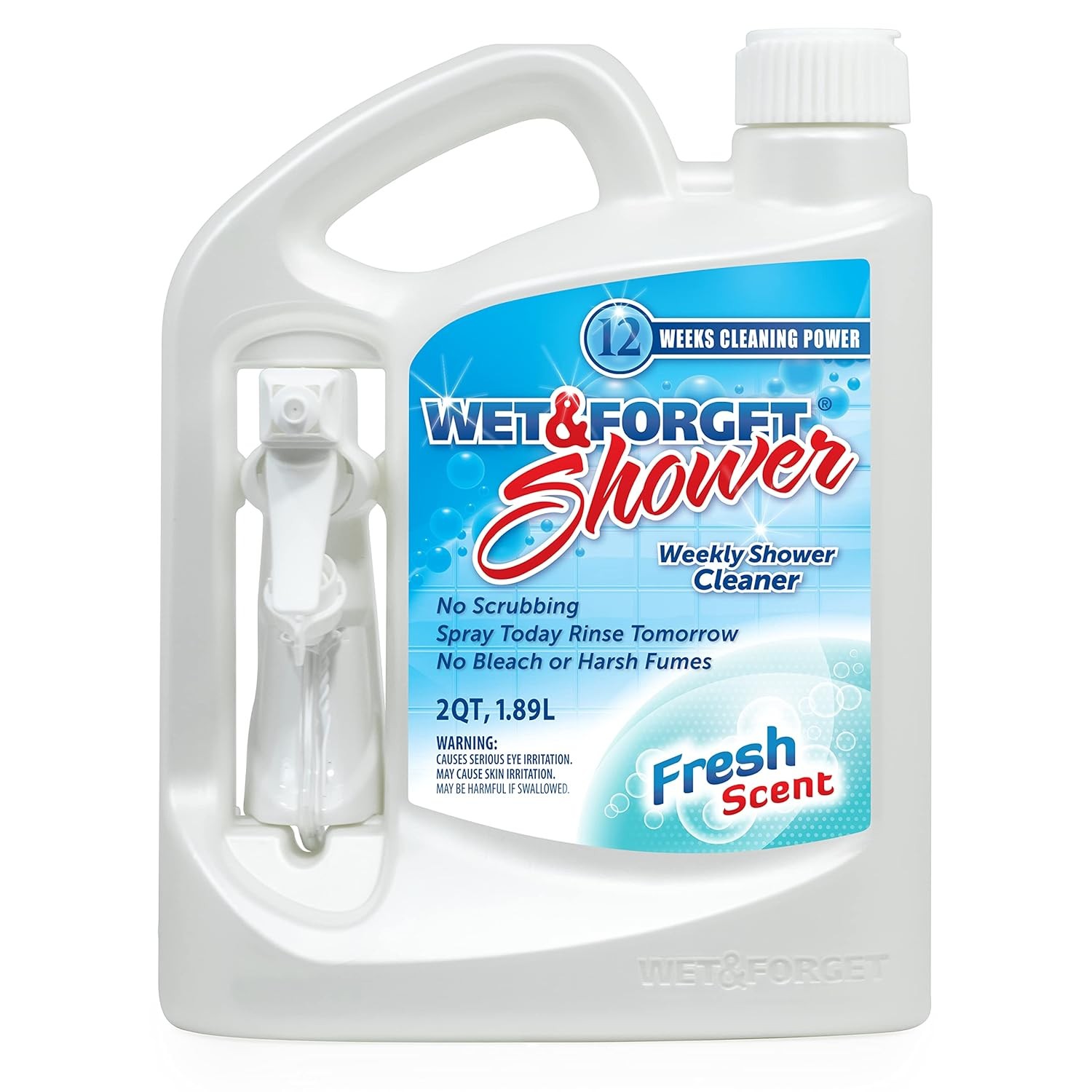 Wet Forget Shower Cleaner Spray 64 Fl Oz Fresh Scent Multi Surface Weekly No