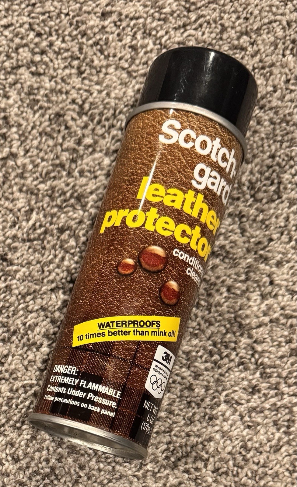 Vtg Scotchgard Leather Protector Spray Waterproof 1988 Olympic Games Branding