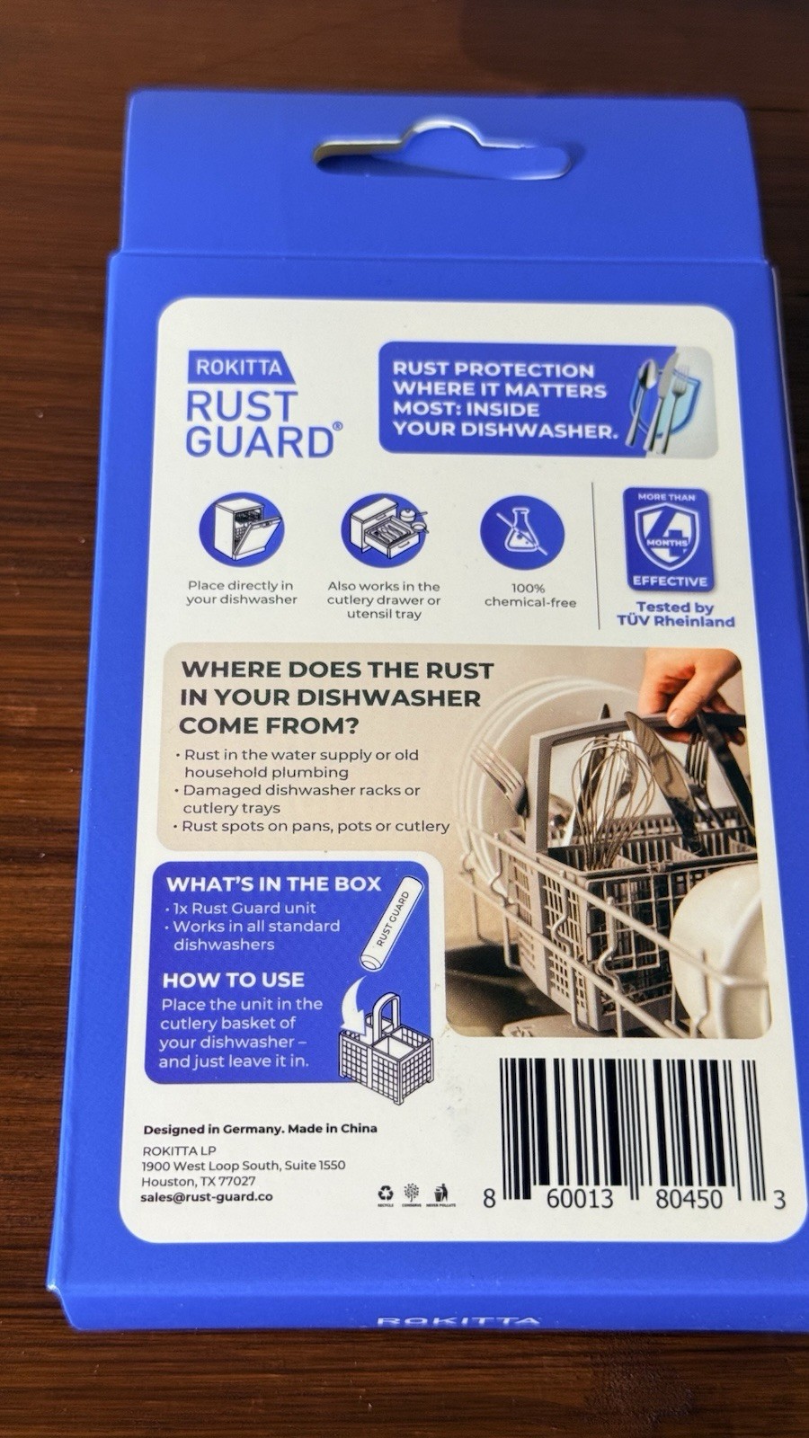 Rokitta Rust Guard Solid Dishwasher Rust Inhibitor Stick, Chemical-Free, 1 Pack
