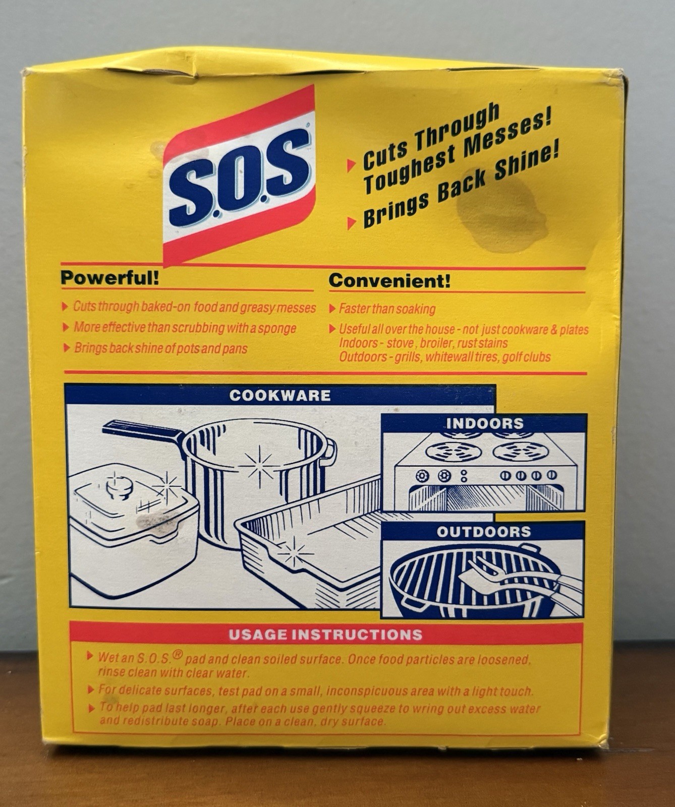 NOS Vintage 1995 S.O.S Steel Wool Soap Pads 18 Count Sealed Box