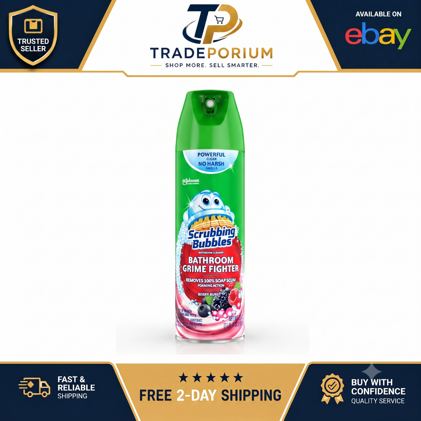 Scrubbing Bubbles Bathroom & Shower Cleaner Berry Burst Aerosol Spray 20oz