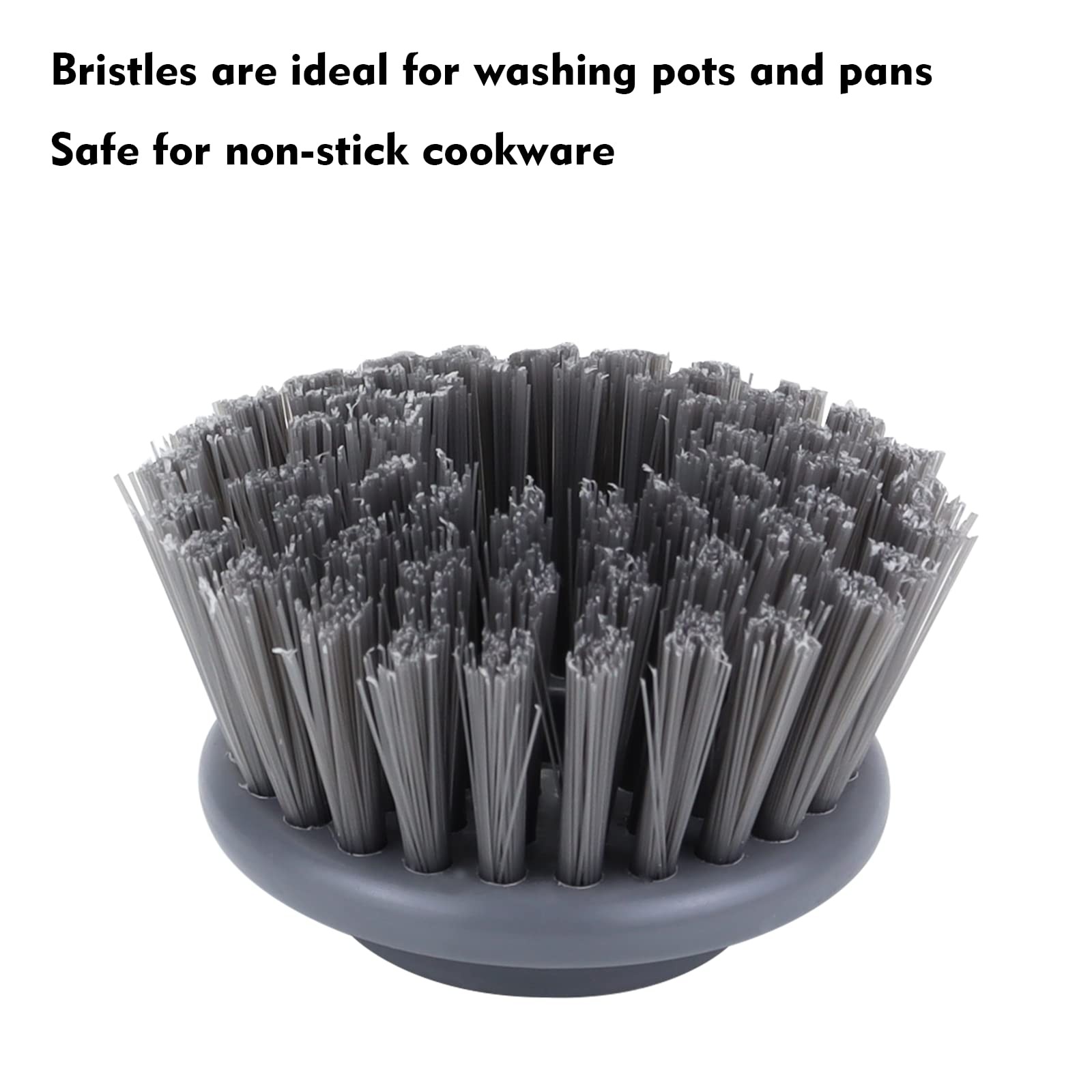 Replaceable Brush Head 2 Pack grey Nylon Bristles