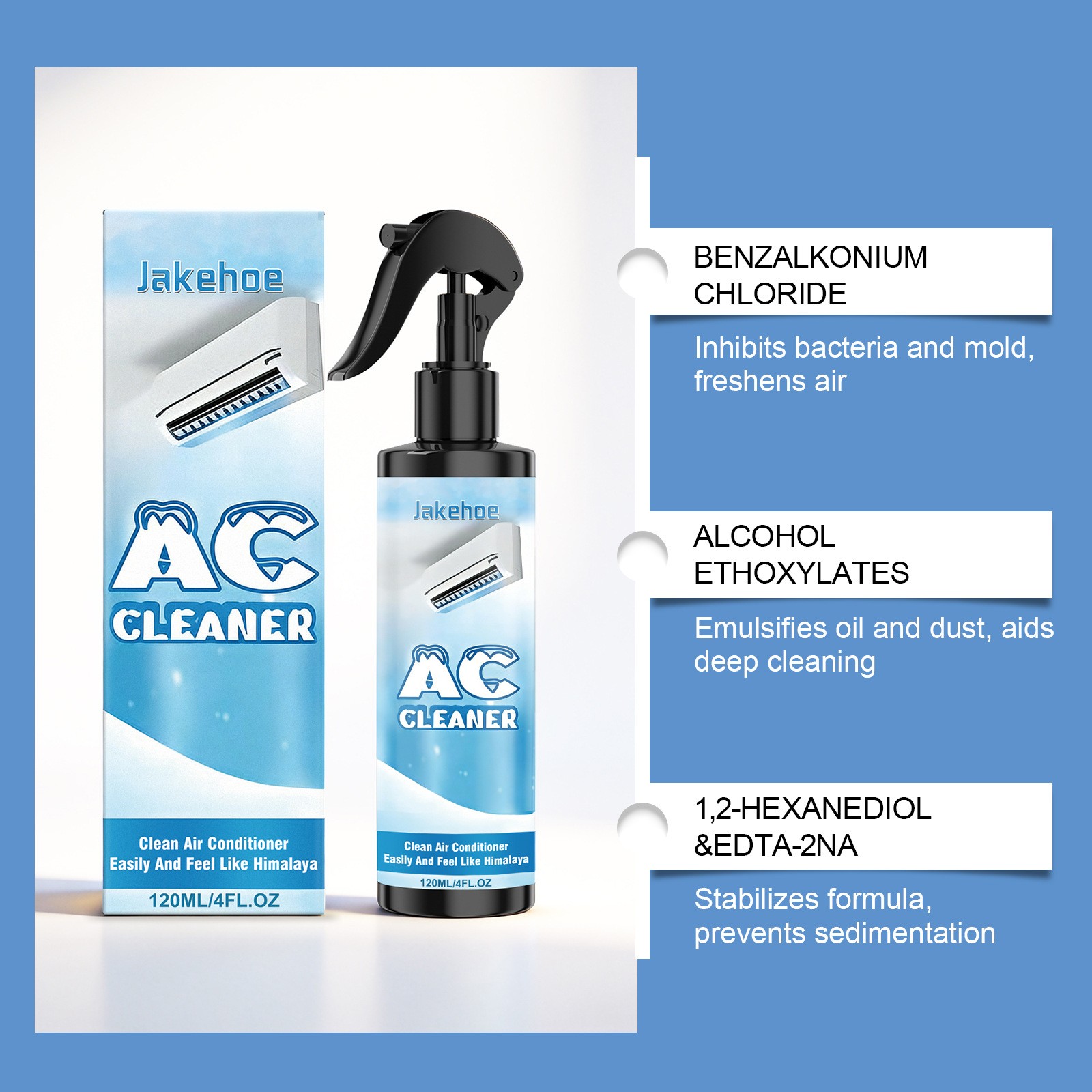 Air Conditioner Cleaner Spray – Grease & Dust Remover for AC Coils & Filters