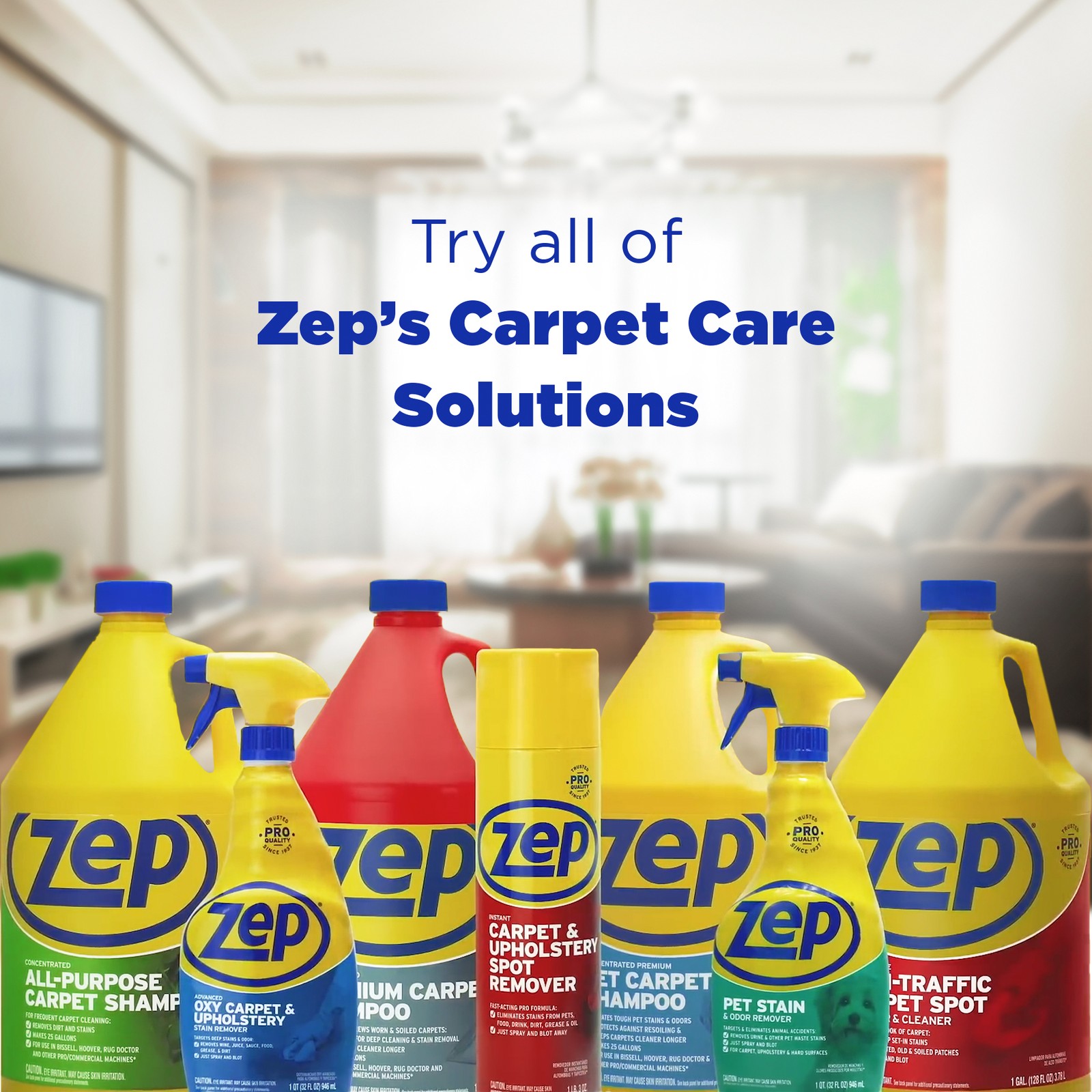 Zep Premium Carpet Cleaner Shampoo – 1 Gallon (Case of 2) ECZUPXC1282