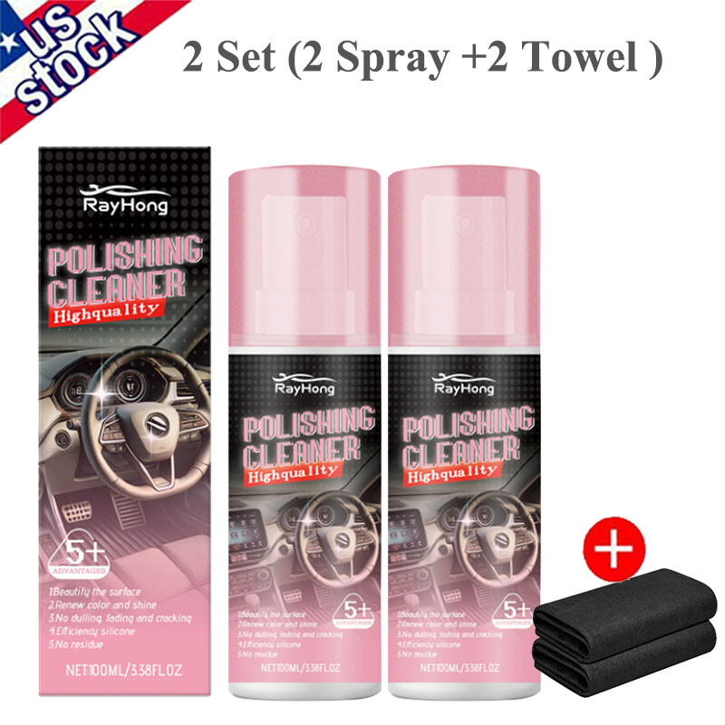 1-3x Polishing Cleaner Cars Interior Car Interior Detailer & Cleaner 100ml☆