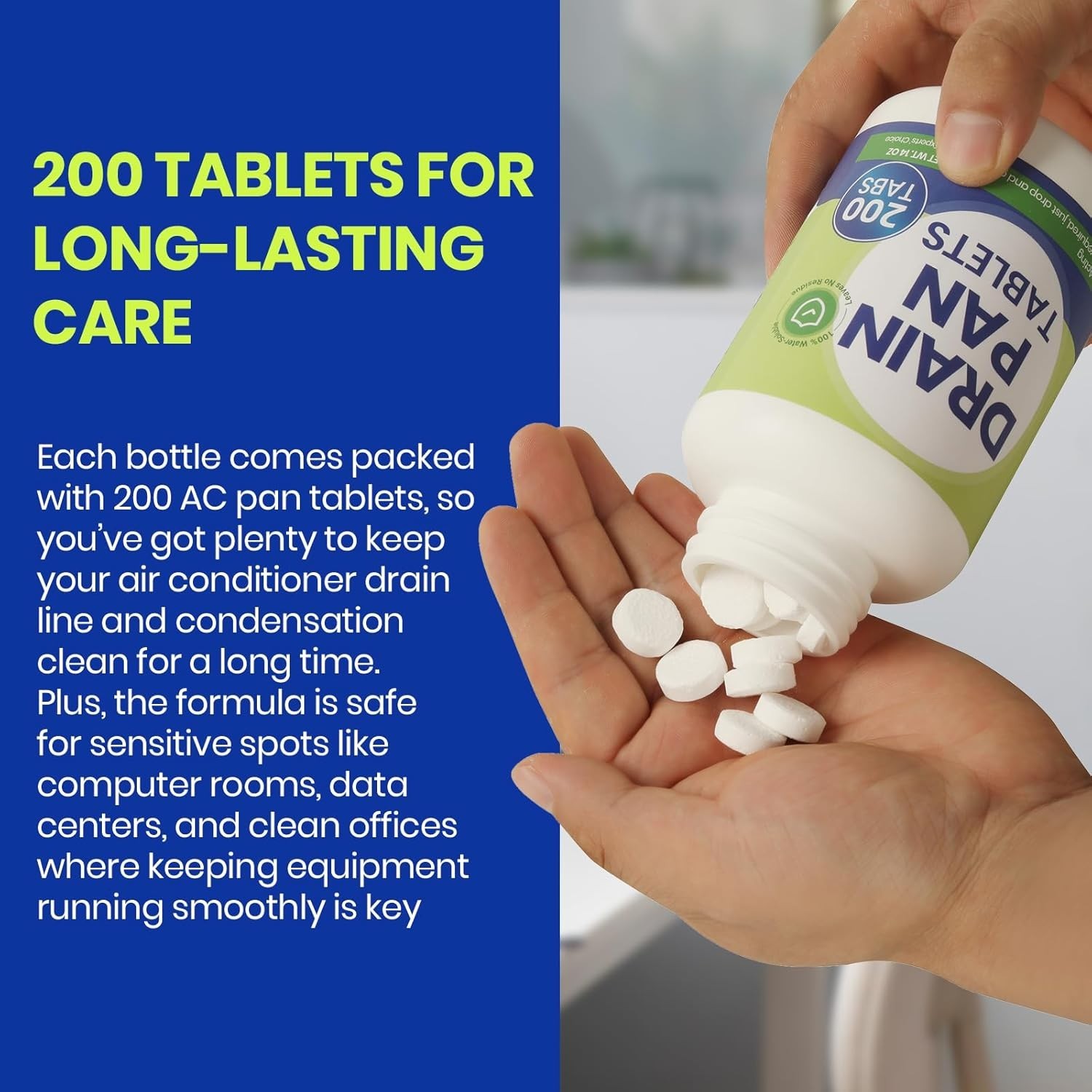 – 200 Tablets, AC Drain Line Cleaner, Fast-Acting Treatment for HVAC, Window …