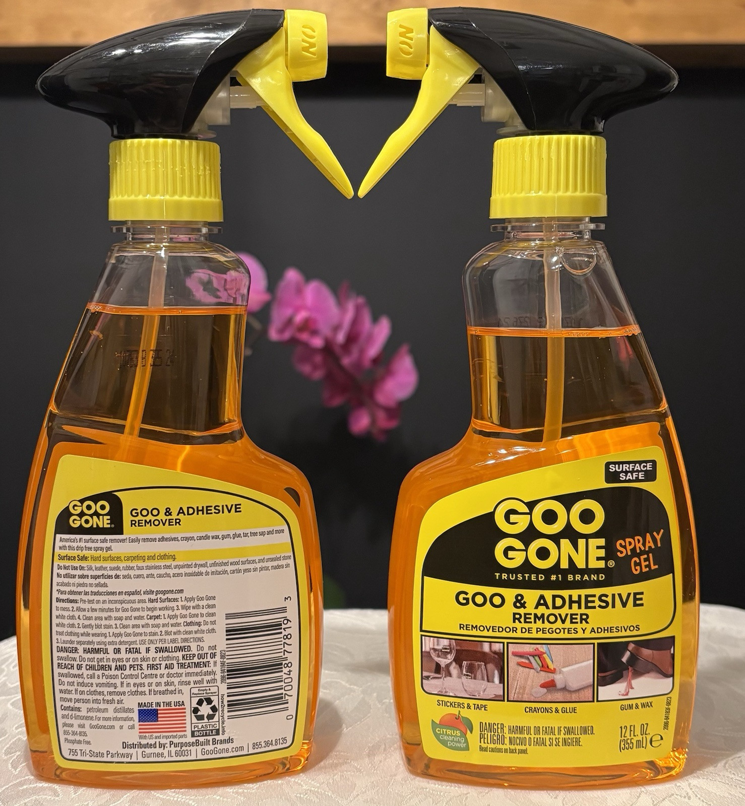 Goo Gone Original Spray Gel – 12 fl. oz (lots of 2)