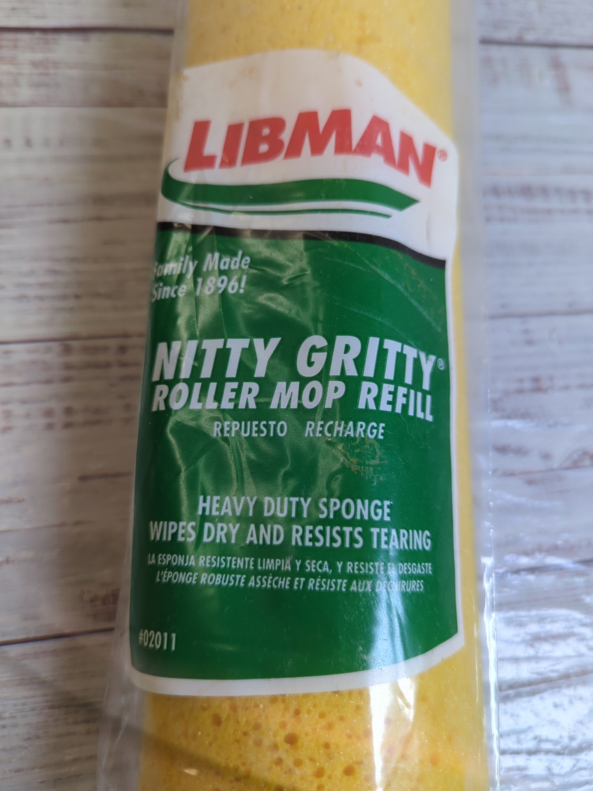 NIP Libman Nitty Gritty Roller Mop Refill 9” #02011 Made In USA