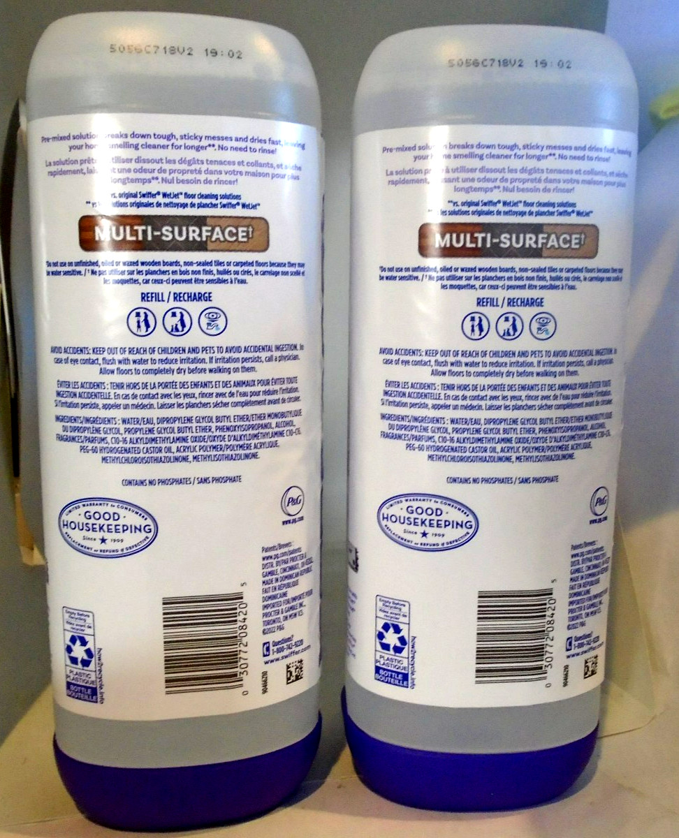Swiffer Power Mop Floor Cleaning Solution Fresh Scent Floor Cleaner 25.3 oz, 2x.
