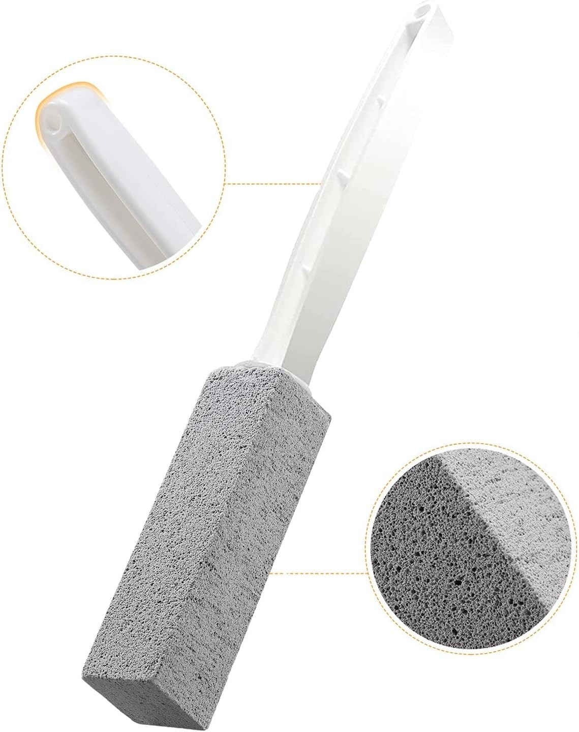 Versatile 2-Pack Pumice Stone Hard Water Cleaner for Toilets, Sinks & Tubs