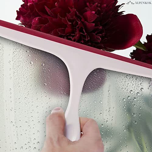 4 Pack Shower Squeegee for Glass Doors Tiles Mirrors Car Windows, 9.5 Inch