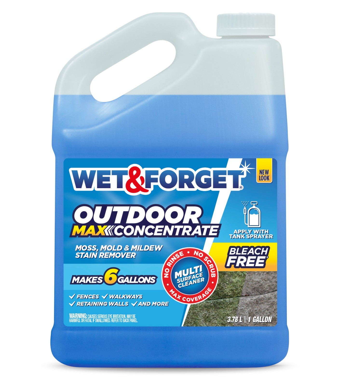 Wet & Forget Outdoor Moss/Mold/Mildew/Algae Stain Remover 128oz – 2 Pack