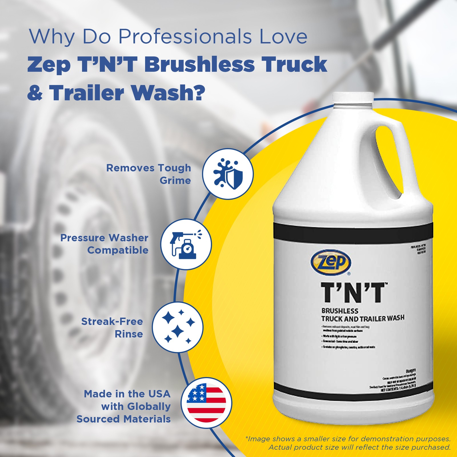 Zep Brushless T’N’T Truck and Trailer Wash – 5 Gallon (1 Pail) – 37635