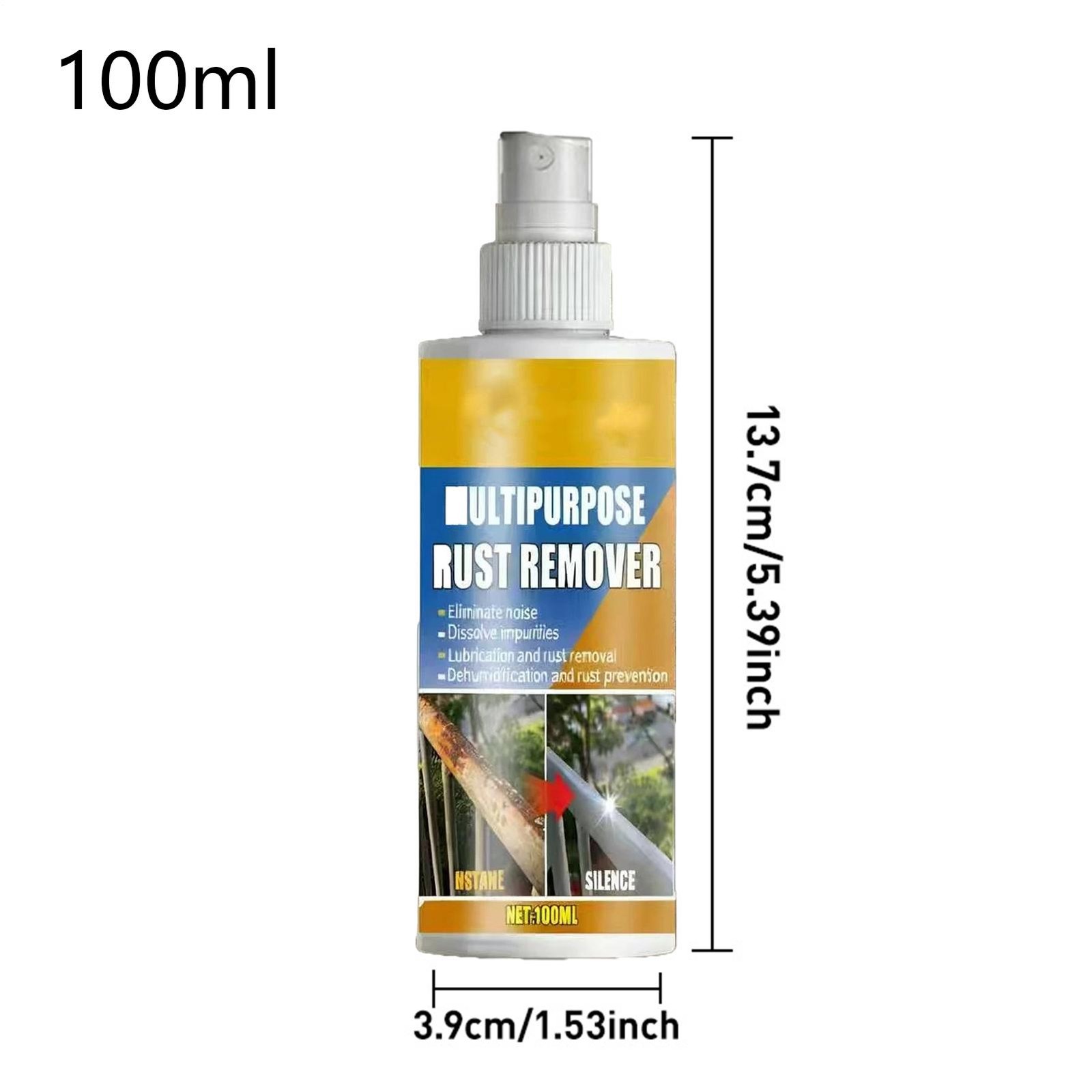 Rust Remover 100ml Fast Acting Powerful with Cleaning Towel Rust Removal Spray