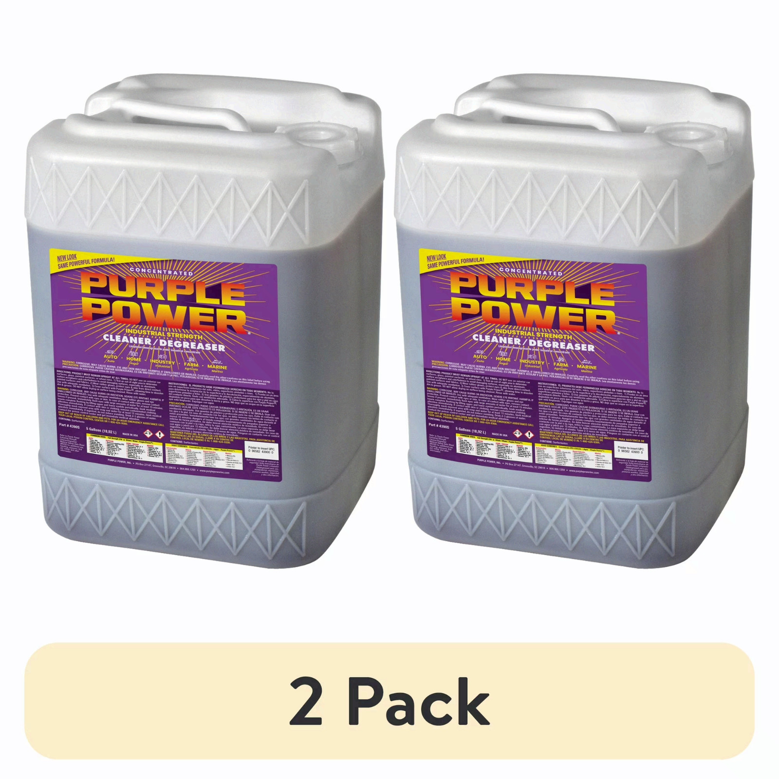 (2 pack) Purple Power Industrial Strength Cleaner and Degreaser, 5 Gallon