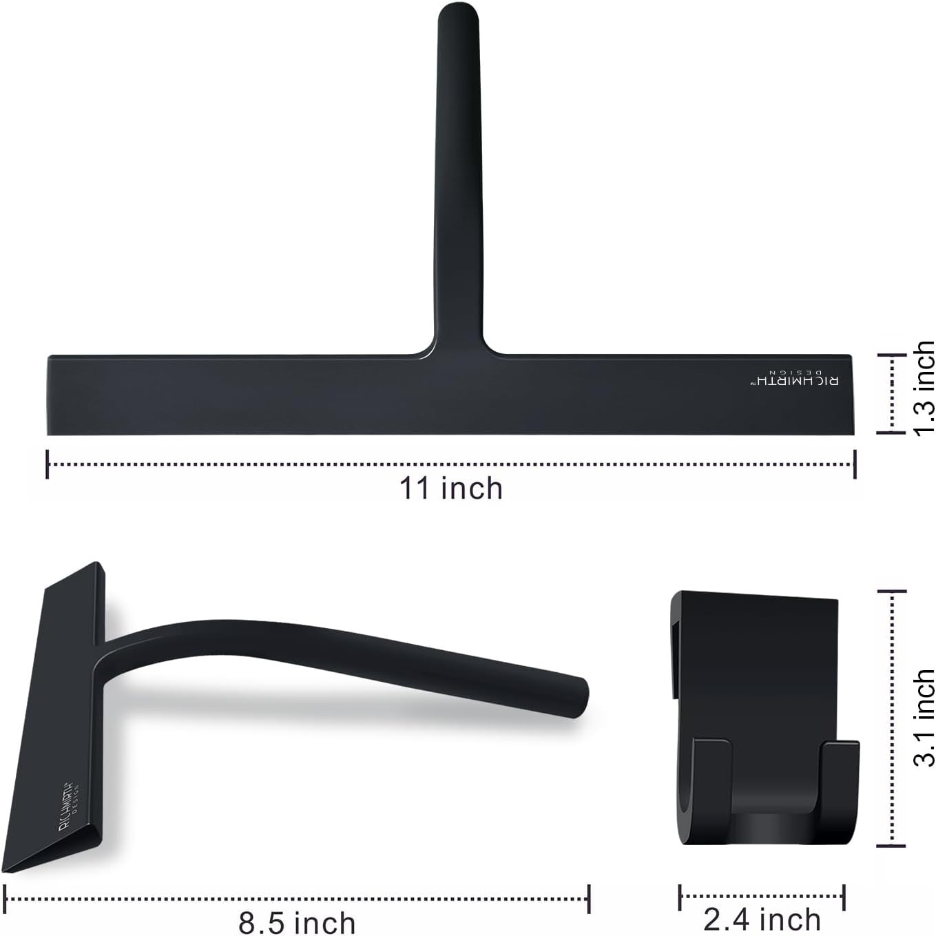 Silicone Rubber Blade & Hook Shower Window Squeegee 11″ in Width Silicone Car Sq