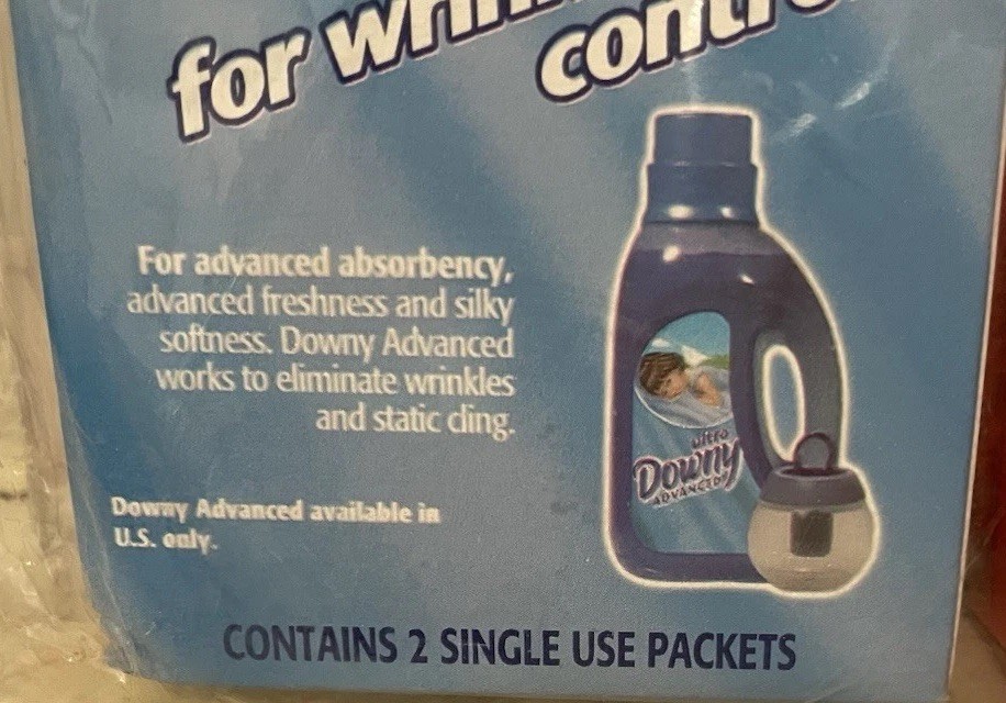Vtg 2002 Tide Bleach Laundry Detergent Ultra Downy Advanced Trial Size Sealed