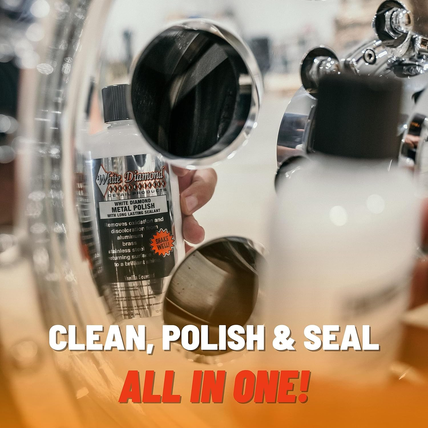Metal Polish with Long Lasting Sealant, 12 Fl Oz Is a Cleaner, Polisher and Prot